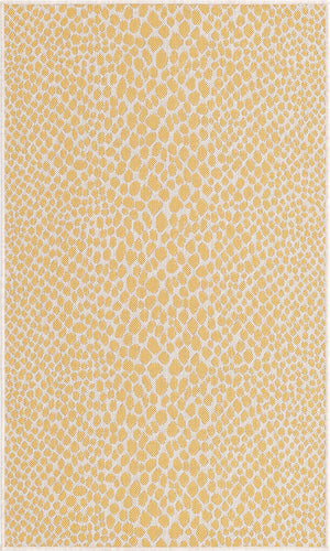 Yellow Ivory 3' 1 x 5' 3 Jill Zarin Outdoor Rectangle Area Rug Weather Resistant for Patio, Deck, Terrace, Balcony, Porch Durable 100% Polypropylene Carpet for Outside for Sale at Rug Engine