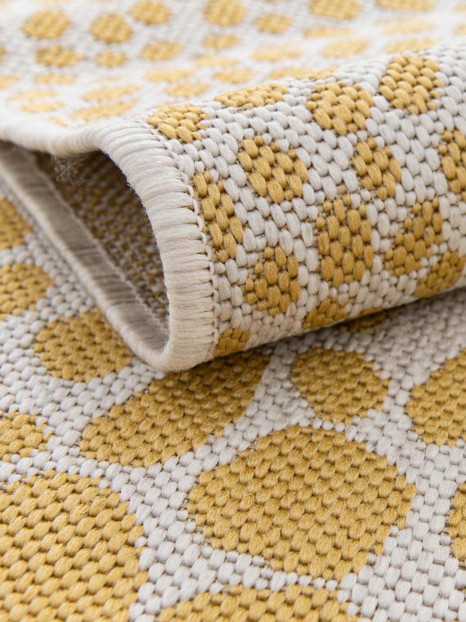 Yellow Ivory 2' x 6' 1 Jill Zarin Outdoor Runner Area Rug Weather Resistant for Patio, Deck, Terrace, Balcony, Porch Durable 100% Polypropylene Carpet for Outside for Sale at Rug Engine