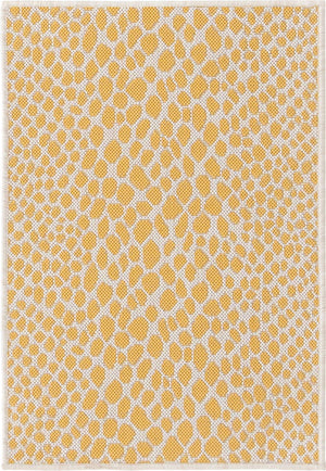 Yellow Ivory 2' x 3' 1 Jill Zarin Outdoor Rectangle Area Rug Weather Resistant for Patio, Deck, Terrace, Balcony, Porch Durable 100% Polypropylene Carpet for Outside for Sale at Rug Engine