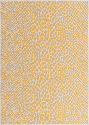 Yellow Ivory 1' 4 x 1' 4 Jill Zarin Outdoor Sample Area Rug Weather Resistant for Patio, Deck, Terrace, Balcony, Porch Durable 100% Polypropylene Carpet for Outside for Sale at Rug Engine