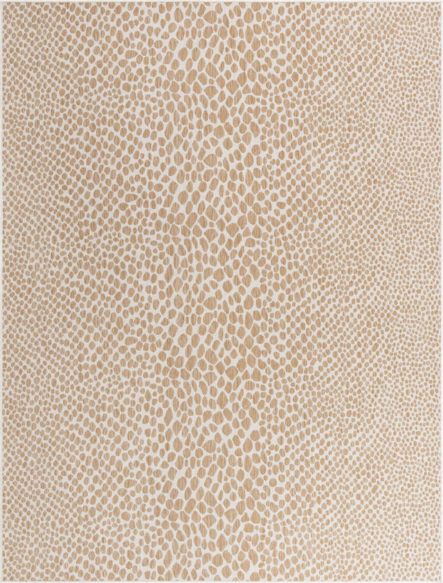 Dark Beige 9' x 12' Jill Zarin Outdoor Rectangle Area Rug Weather Resistant for Patio, Deck, Terrace, Balcony, Porch Durable 100% Polypropylene Carpet for Outside for Sale at Rug Engine