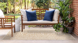 Dark Beige 5' 3 x 8' Jill Zarin Outdoor Rectangle Area Rug Weather Resistant for Patio, Deck, Terrace, Balcony, Porch Durable 100% Polypropylene Carpet for Outside for Sale at Rug Engine