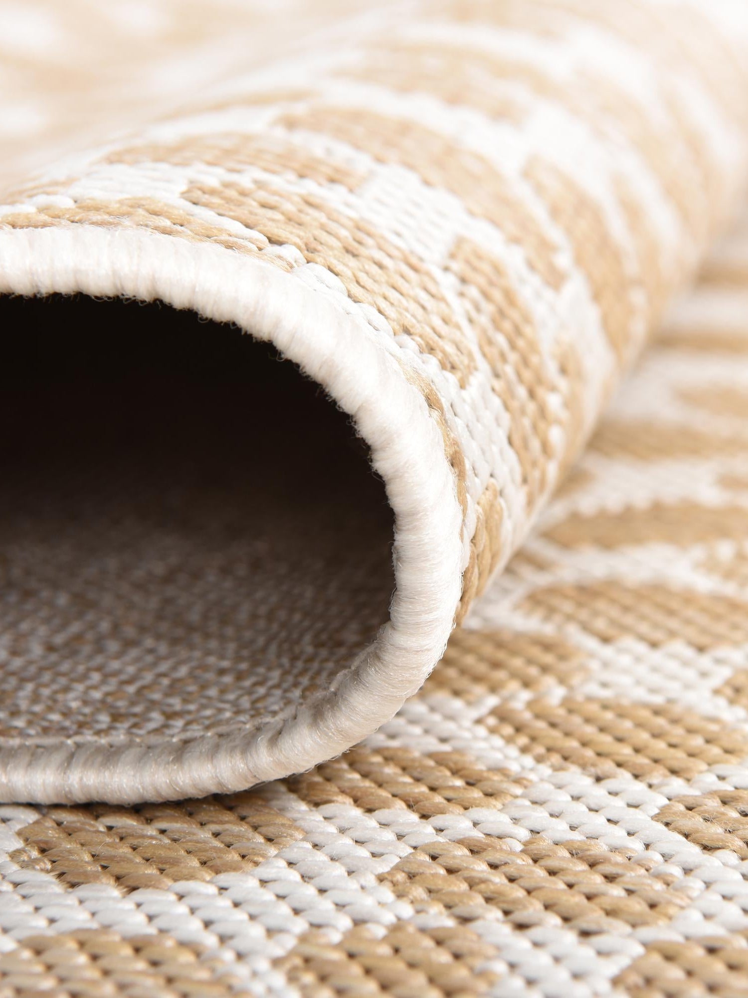 Dark Beige 5' 3 x 8' Jill Zarin Outdoor Rectangle Area Rug Weather Resistant for Patio, Deck, Terrace, Balcony, Porch Durable 100% Polypropylene Carpet for Outside for Sale at Rug Engine