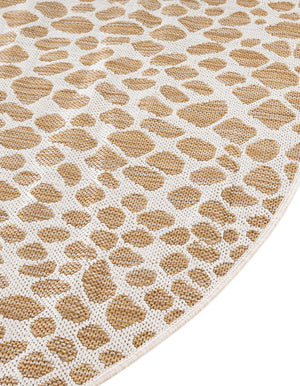 Dark Beige 5' 3 x 8' Jill Zarin Outdoor Oval Area Rug Weather Resistant for Patio, Deck, Terrace, Balcony, Porch Durable 100% Polypropylene Carpet for Outside for Sale at Rug Engine
