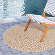 Dark Beige 4' 1 x 4' 1 Jill Zarin Outdoor Round Area Rug Weather Resistant for Patio, Deck, Terrace, Balcony, Porch Durable 100% Polypropylene Carpet for Outside for Sale at Rug Engine
