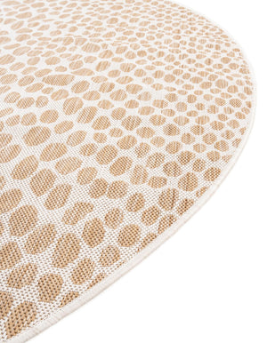 Dark Beige 4' 1 x 4' 1 Jill Zarin Outdoor Round Area Rug Weather Resistant for Patio, Deck, Terrace, Balcony, Porch Durable 100% Polypropylene Carpet for Outside for Sale at Rug Engine