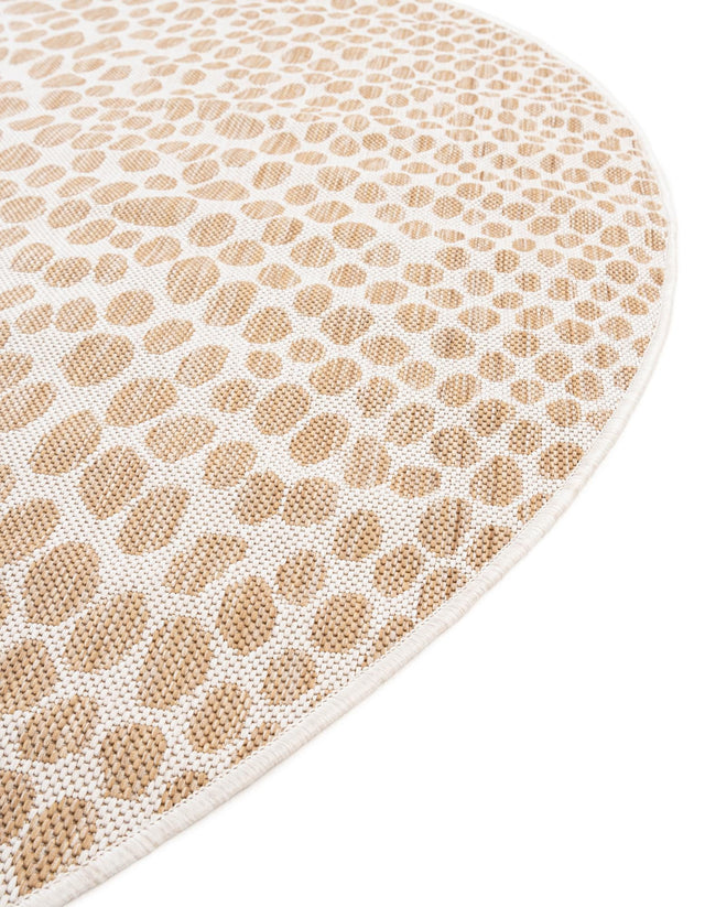 Dark Beige 10' 8 x 10' 8 Jill Zarin Outdoor Round Area Rug Weather Resistant for Patio, Deck, Terrace, Balcony, Porch Durable 100% Polypropylene Carpet for Outside for Sale at Rug Engine