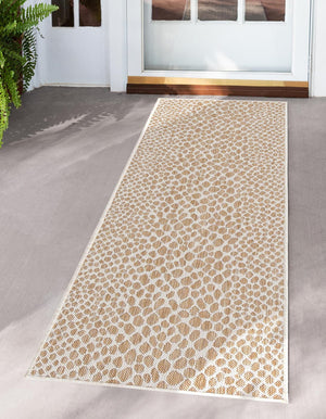 Dark Beige 2' x 8' Jill Zarin Outdoor Runner Area Rug Weather Resistant for Patio, Deck, Terrace, Balcony, Porch Durable 100% Polypropylene Carpet for Outside for Sale at Rug Engine