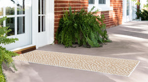 Dark Beige 2' x 8' Jill Zarin Outdoor Runner Area Rug Weather Resistant for Patio, Deck, Terrace, Balcony, Porch Durable 100% Polypropylene Carpet for Outside for Sale at Rug Engine