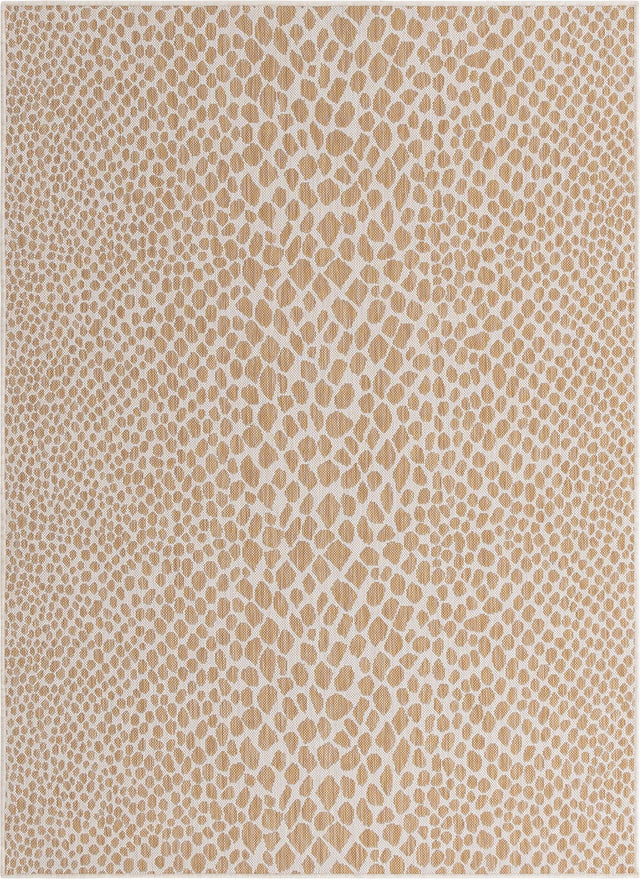Dark Beige 1' 4 x 1' 4 Jill Zarin Outdoor Sample Area Rug Weather Resistant for Patio, Deck, Terrace, Balcony, Porch Durable 100% Polypropylene Carpet for Outside for Sale at Rug Engine
