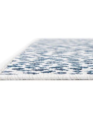 Blue 7' 10 x 7' 10 Jill Zarin Outdoor Square Area Rug Weather Resistant for Patio, Deck, Terrace, Balcony, Porch Durable 100% Polypropylene Carpet for Outside for Sale at Rug Engine