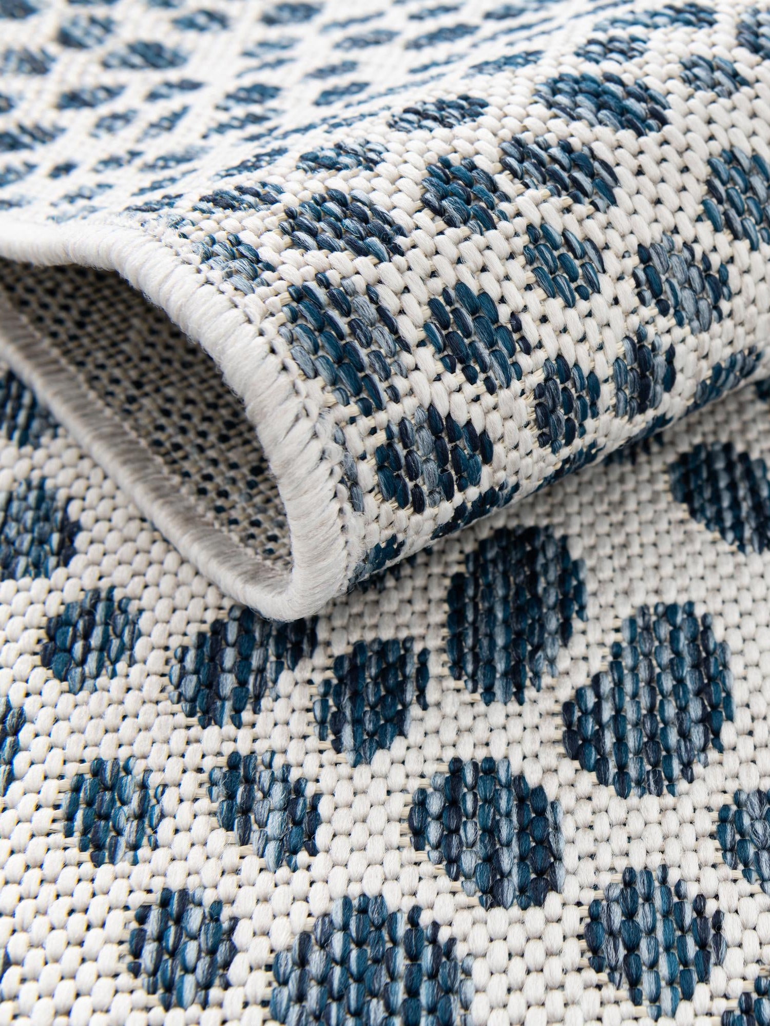 Blue 6' 1 x 9' Jill Zarin Outdoor Rectangle Area Rug Weather Resistant for Patio, Deck, Terrace, Balcony, Porch Durable 100% Polypropylene Carpet for Outside for Sale at Rug Engine