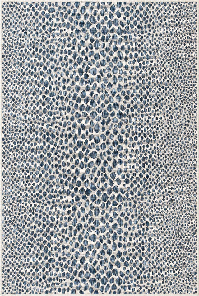 Blue 4' 1 x 6' 1 Jill Zarin Outdoor Rectangle Area Rug Weather Resistant for Patio, Deck, Terrace, Balcony, Porch Durable 100% Polypropylene Carpet for Outside for Sale at Rug Engine
