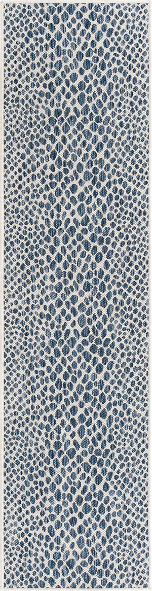 Blue 2' x 8' Jill Zarin Outdoor Runner Rug