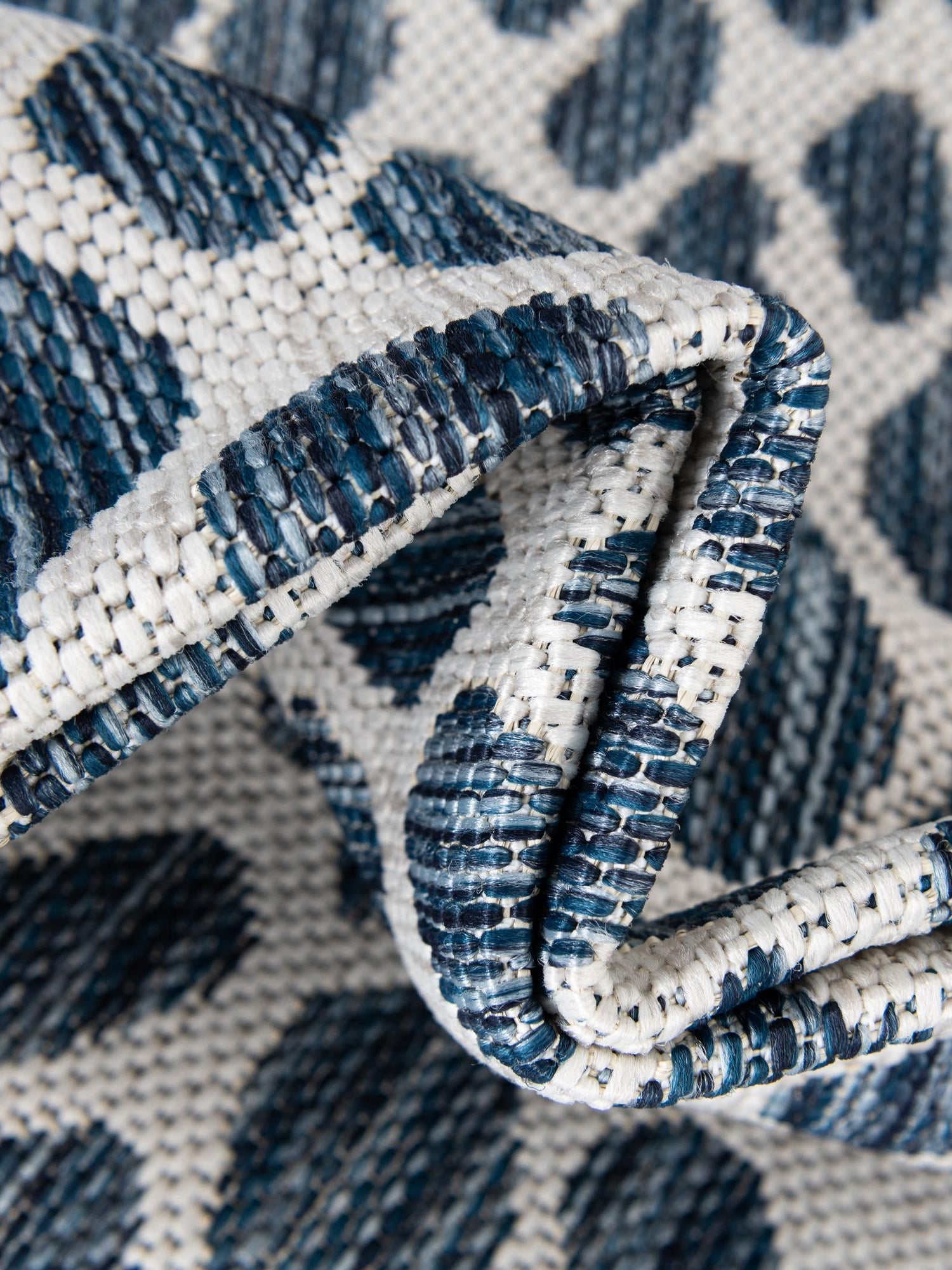 Blue 2' x 7' 1 Jill Zarin Outdoor Runner Area Rug Weather Resistant for Patio, Deck, Terrace, Balcony, Porch Durable 100% Polypropylene Carpet for Outside for Sale at Rug Engine