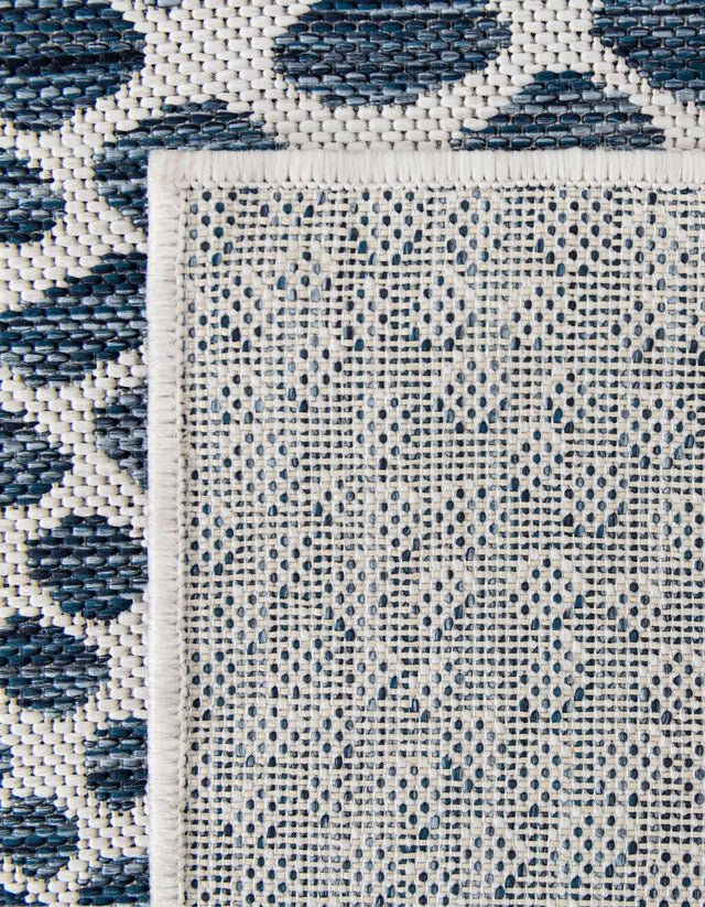 Blue 2' x 7' 1 Jill Zarin Outdoor Runner Area Rug Weather Resistant for Patio, Deck, Terrace, Balcony, Porch Durable 100% Polypropylene Carpet for Outside for Sale at Rug Engine