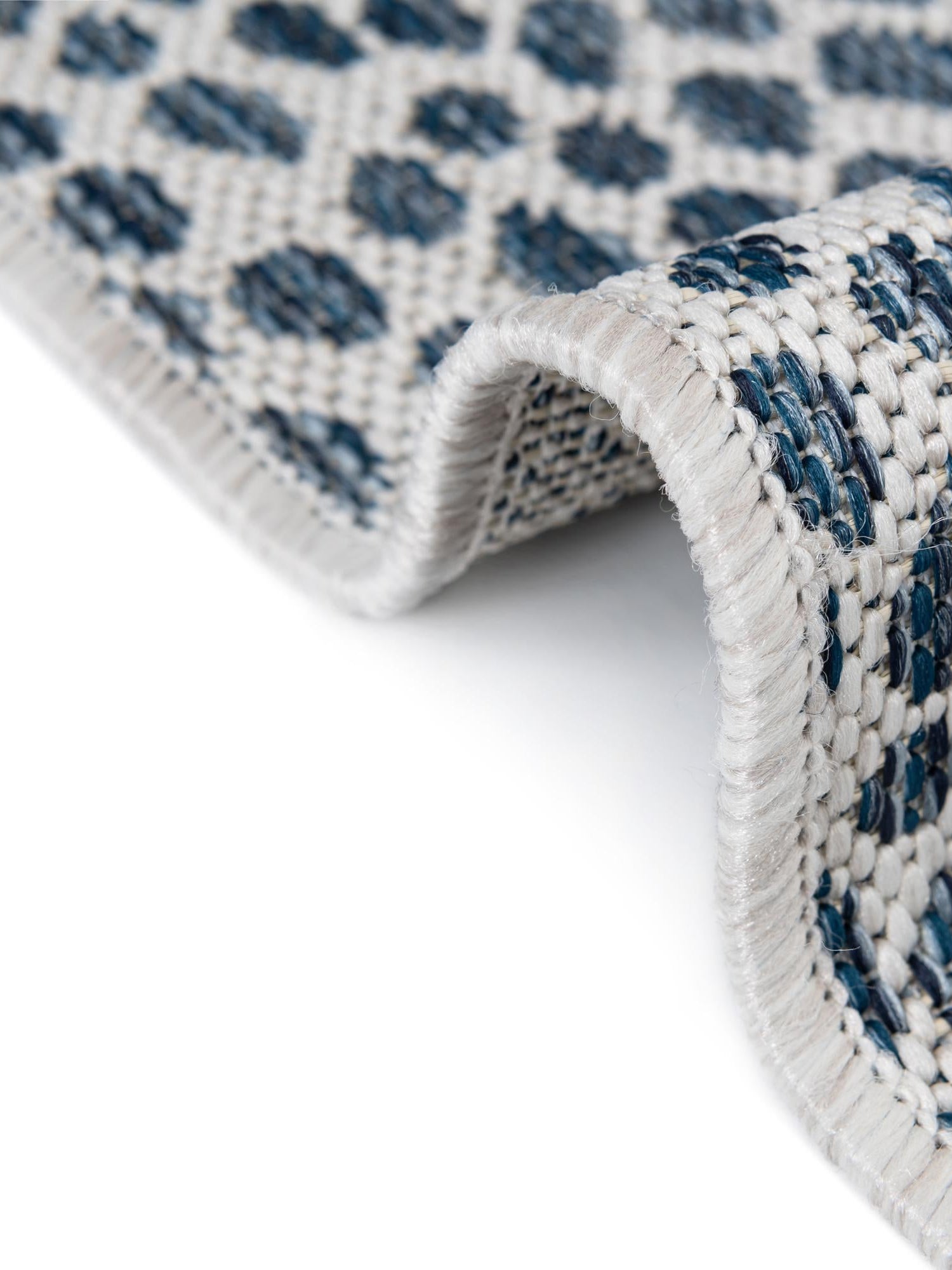 Blue 2' x 7' 1 Jill Zarin Outdoor Runner Area Rug Weather Resistant for Patio, Deck, Terrace, Balcony, Porch Durable 100% Polypropylene Carpet for Outside for Sale at Rug Engine