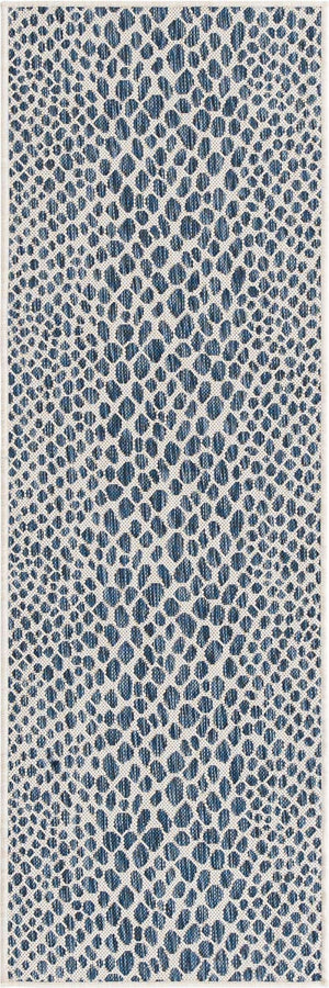 Blue 2' x 6' 1 Jill Zarin Outdoor Runner Area Rug Weather Resistant for Patio, Deck, Terrace, Balcony, Porch Durable 100% Polypropylene Carpet for Outside for Sale at Rug Engine