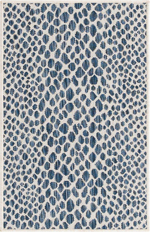Blue 2' x 3' 1 Jill Zarin Outdoor Rectangle Area Rug Weather Resistant for Patio, Deck, Terrace, Balcony, Porch Durable 100% Polypropylene Carpet for Outside for Sale at Rug Engine