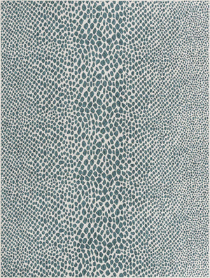 Teal 9' x 12' Jill Zarin Outdoor Rectangle Rug