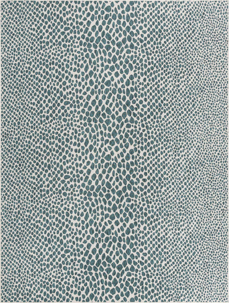 Teal 9' x 12' Jill Zarin Outdoor Rectangle Rug