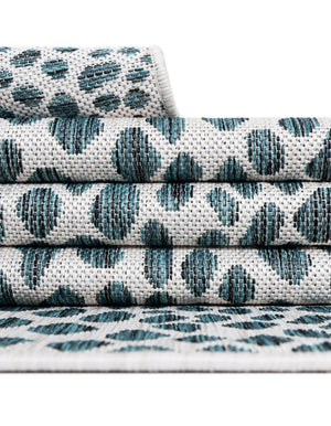 Teal 13' 1 x 13' 1 Jill Zarin Outdoor Square Area Rug Weather Resistant for Patio, Deck, Terrace, Balcony, Porch Durable 100% Polypropylene Carpet for Outside for Sale at Rug Engine