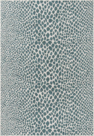 Teal 6' 1 x 9' Jill Zarin Outdoor Rectangle Area Rug Weather Resistant for Patio, Deck, Terrace, Balcony, Porch Durable 100% Polypropylene Carpet for Outside for Sale at Rug Engine