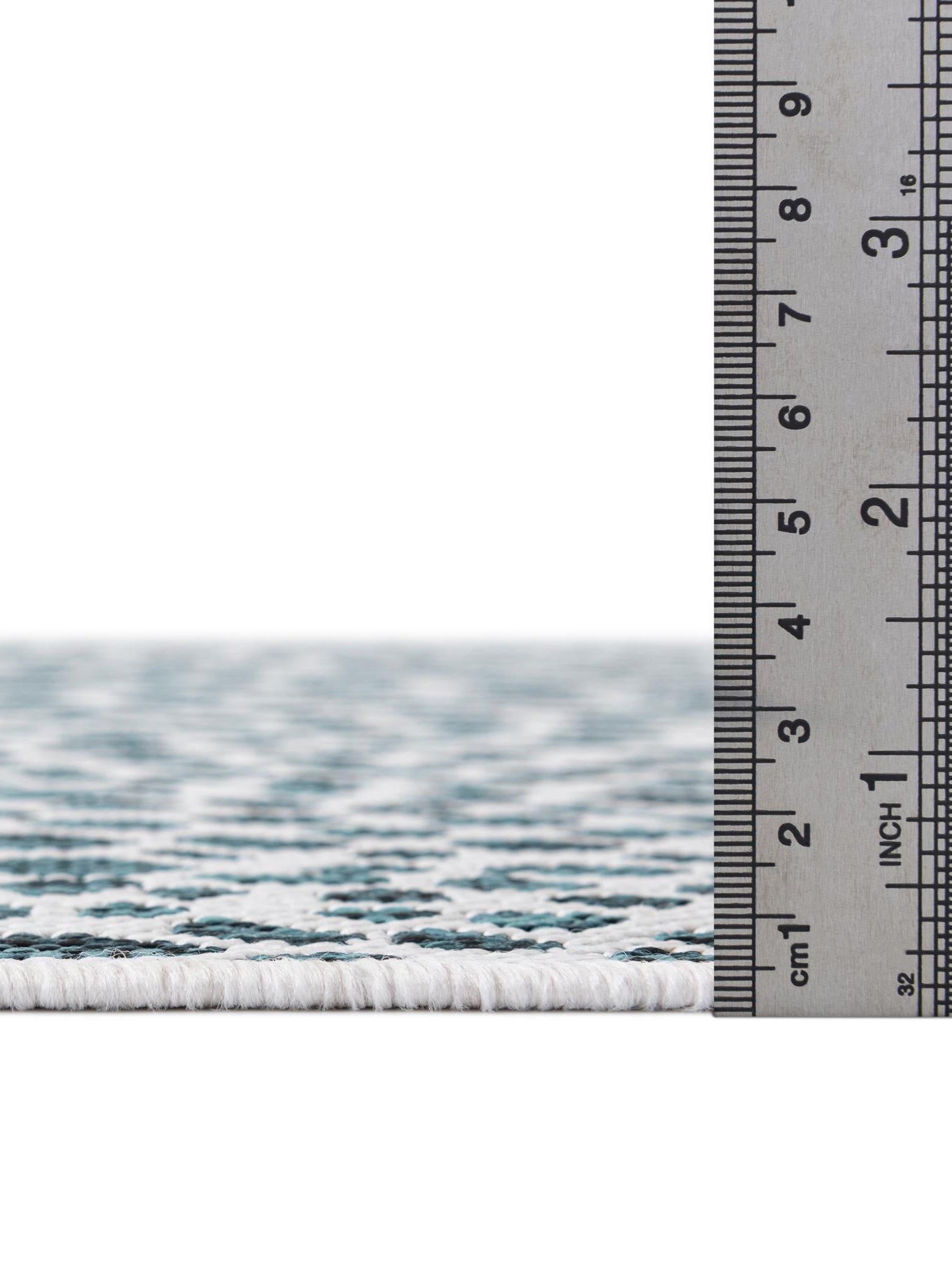 Teal 6' 1 x 9' Jill Zarin Outdoor Rectangle Area Rug Weather Resistant for Patio, Deck, Terrace, Balcony, Porch Durable 100% Polypropylene Carpet for Outside for Sale at Rug Engine