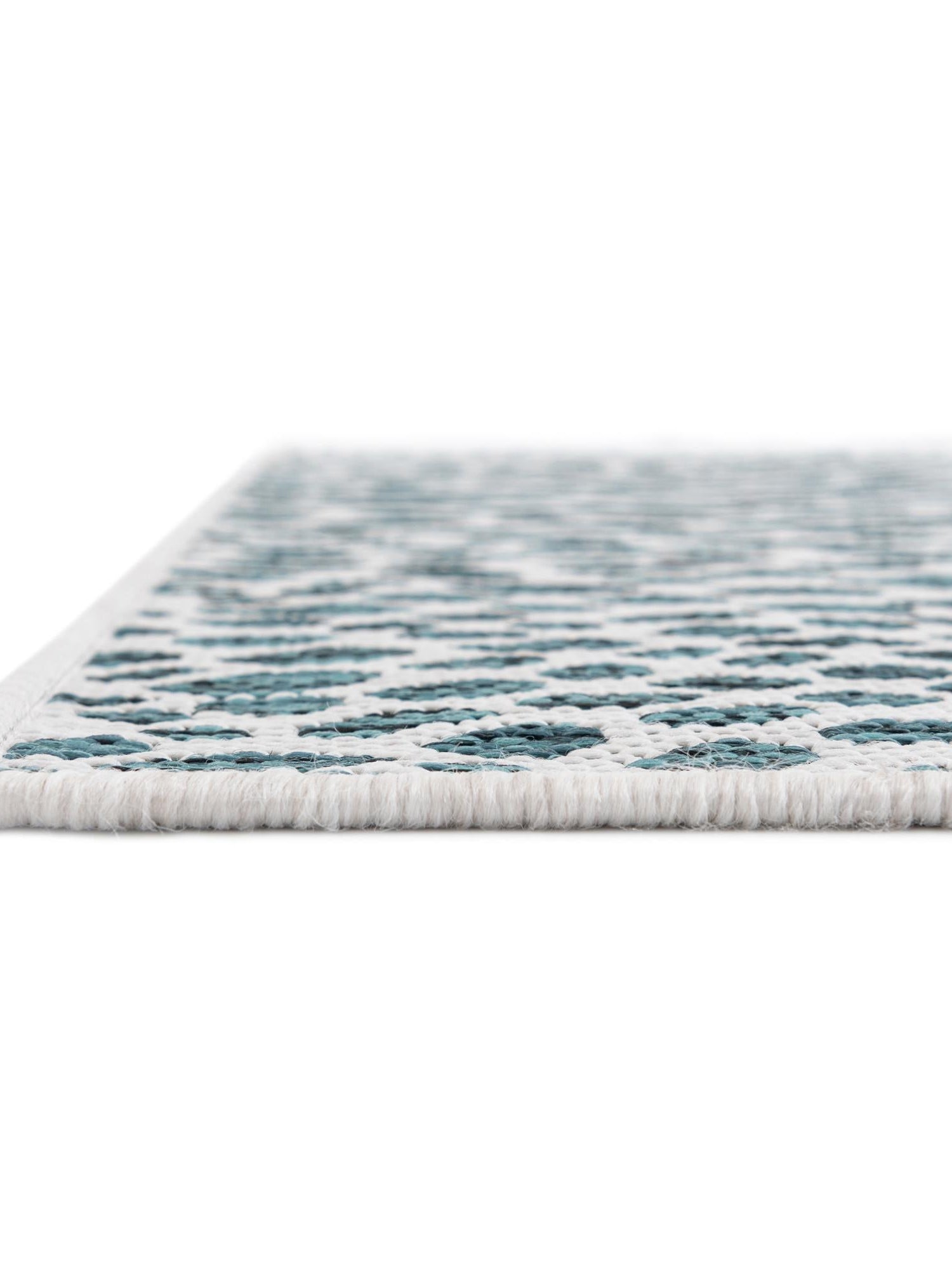 Teal 7' 1 x 10' Jill Zarin Outdoor Rectangle Area Rug Weather Resistant for Patio, Deck, Terrace, Balcony, Porch Durable 100% Polypropylene Carpet for Outside for Sale at Rug Engine