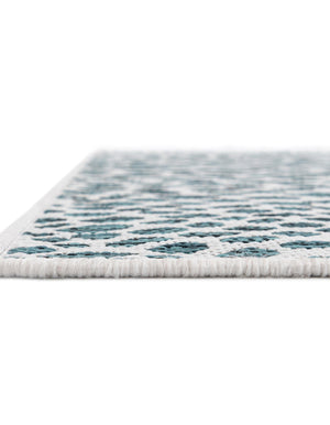 Teal 6' 1 x 9' Jill Zarin Outdoor Rectangle Area Rug Weather Resistant for Patio, Deck, Terrace, Balcony, Porch Durable 100% Polypropylene Carpet for Outside for Sale at Rug Engine
