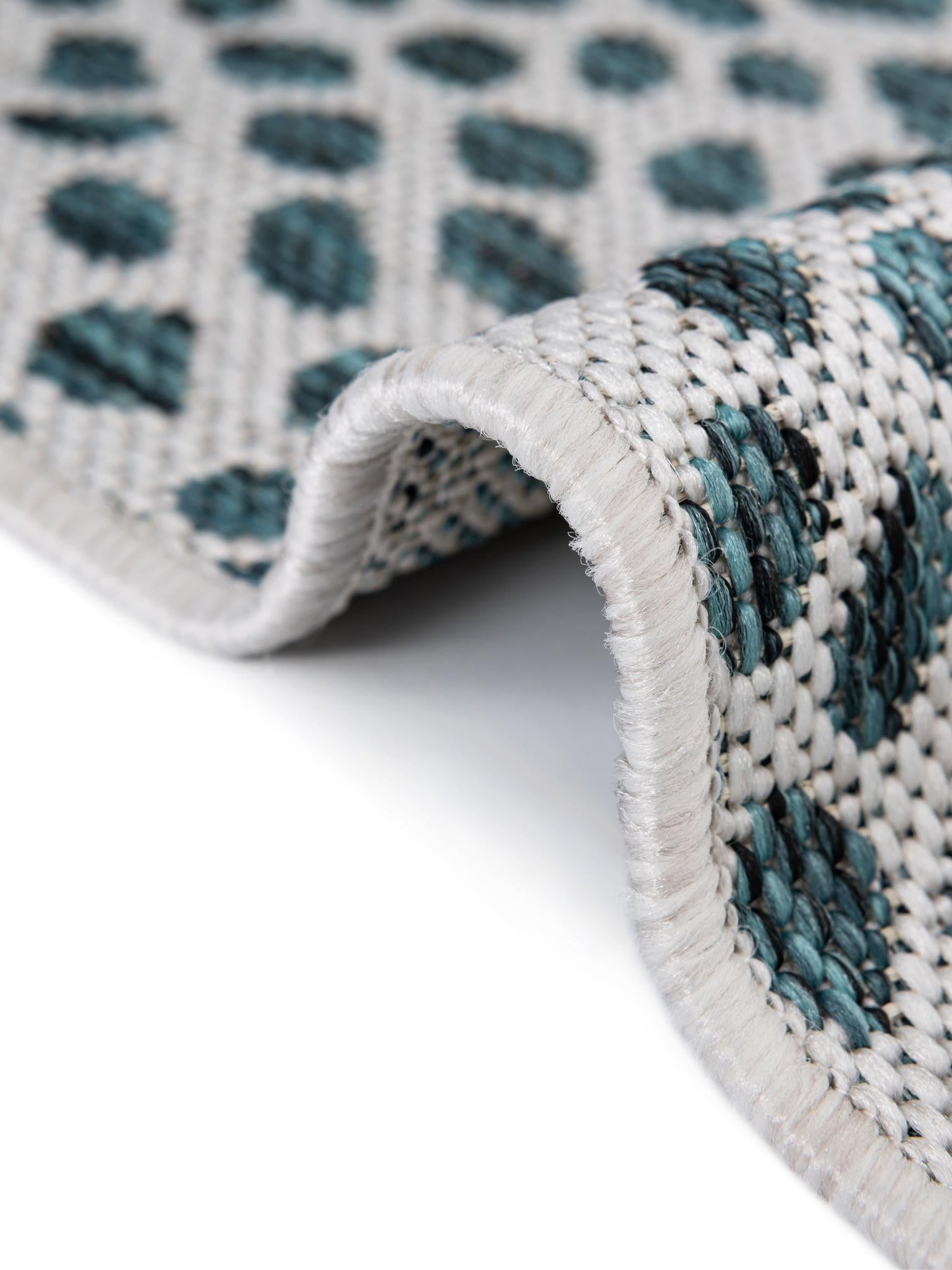 Teal 6' 1 x 9' Jill Zarin Outdoor Rectangle Area Rug Weather Resistant for Patio, Deck, Terrace, Balcony, Porch Durable 100% Polypropylene Carpet for Outside for Sale at Rug Engine