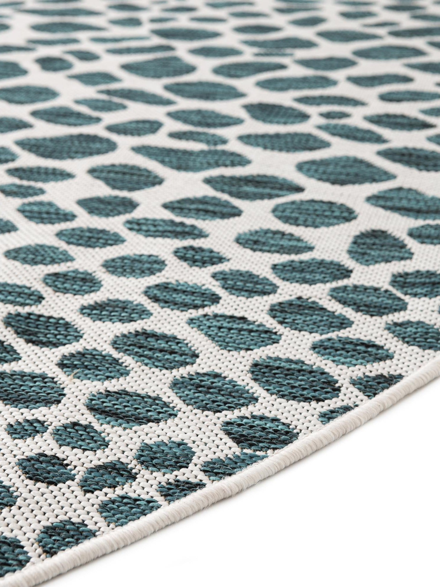 Teal 7' 10 x 10' Jill Zarin Outdoor Oval Area Rug Weather Resistant for Patio, Deck, Terrace, Balcony, Porch Durable 100% Polypropylene Carpet for Outside for Sale at Rug Engine