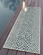 Teal 2' x 8' Jill Zarin Outdoor Runner Area Rug Weather Resistant for Patio, Deck, Terrace, Balcony, Porch Durable 100% Polypropylene Carpet for Outside for Sale at Rug Engine