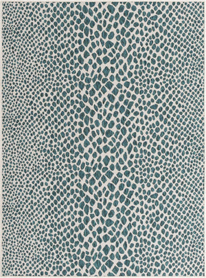 Teal 1' 4 x 1' 4 Jill Zarin Outdoor Sample Area Rug Weather Resistant for Patio, Deck, Terrace, Balcony, Porch Durable 100% Polypropylene Carpet for Outside for Sale at Rug Engine