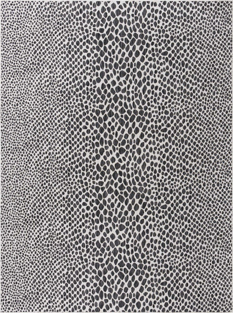 Black 9' x 12' Jill Zarin Outdoor Rectangle Rug