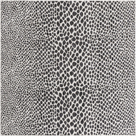 Black 7' 10 x 7' 10 Jill Zarin Outdoor Square Area Rug Weather Resistant for Patio, Deck, Terrace, Balcony, Porch Durable 100% Polypropylene Carpet for Outside for Sale at Rug Engine