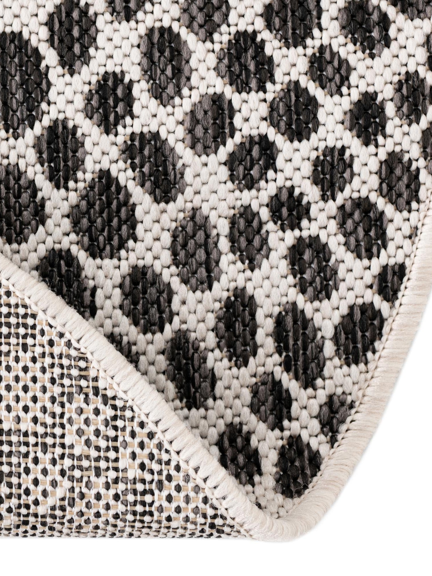 Black 13' 1 x 13' 1 Jill Zarin Outdoor Round Area Rug Weather Resistant for Patio, Deck, Terrace, Balcony, Porch Durable 100% Polypropylene Carpet for Outside for Sale at Rug Engine