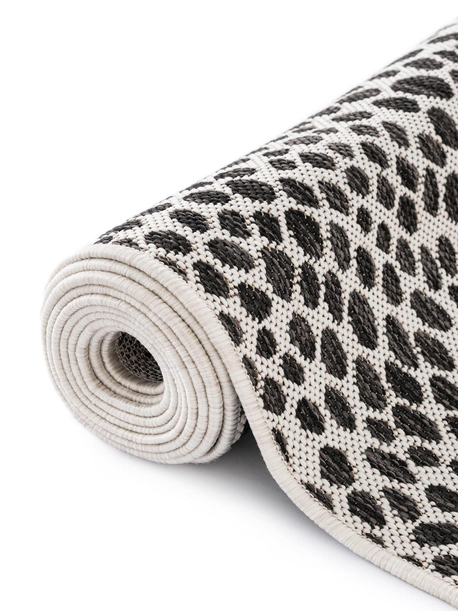 Black 13' 1 x 13' 1 Jill Zarin Outdoor Round Area Rug Weather Resistant for Patio, Deck, Terrace, Balcony, Porch Durable 100% Polypropylene Carpet for Outside for Sale at Rug Engine