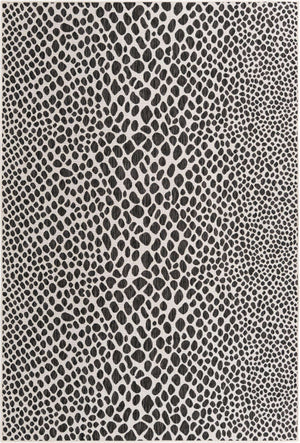 Black 6' 1 x 9' Jill Zarin Outdoor Rectangle Area Rug Weather Resistant for Patio, Deck, Terrace, Balcony, Porch Durable 100% Polypropylene Carpet for Outside for Sale at Rug Engine