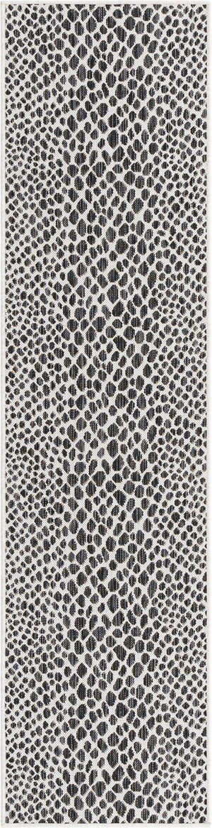 Black 2' x 8' Jill Zarin Outdoor Runner Area Rug Weather Resistant for Patio, Deck, Terrace, Balcony, Porch Durable 100% Polypropylene Carpet for Outside for Sale at Rug Engine