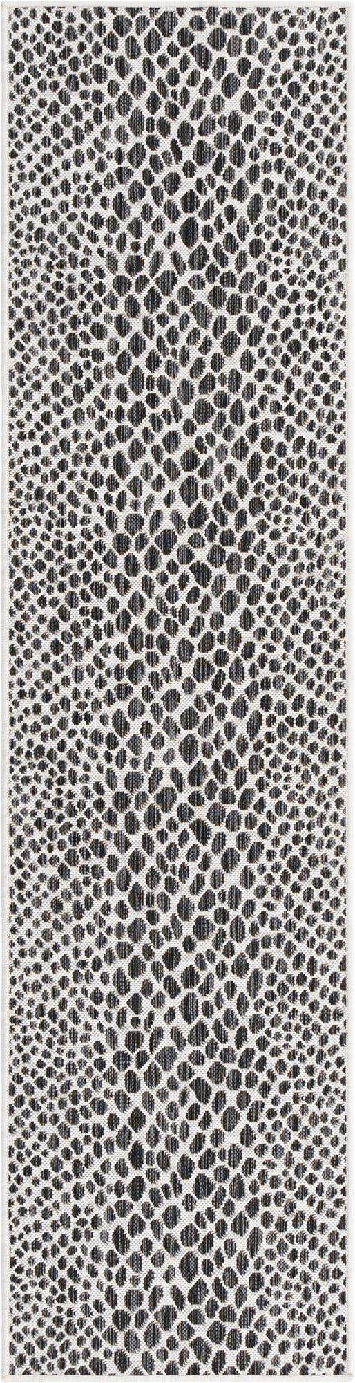 Black 2' x 8' Jill Zarin Outdoor Runner Area Rug Weather Resistant for Patio, Deck, Terrace, Balcony, Porch Durable 100% Polypropylene Carpet for Outside for Sale at Rug Engine