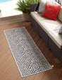 Black 2' x 6' 1 Jill Zarin Outdoor Runner Rug