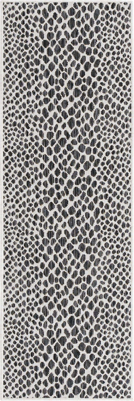 Black 2' x 6' 1 Jill Zarin Outdoor Runner Rug