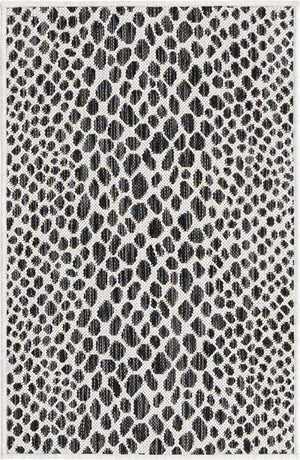 Black 2' x 3' 1 Jill Zarin Outdoor Rectangle Area Rug Weather Resistant for Patio, Deck, Terrace, Balcony, Porch Durable 100% Polypropylene Carpet for Outside for Sale at Rug Engine