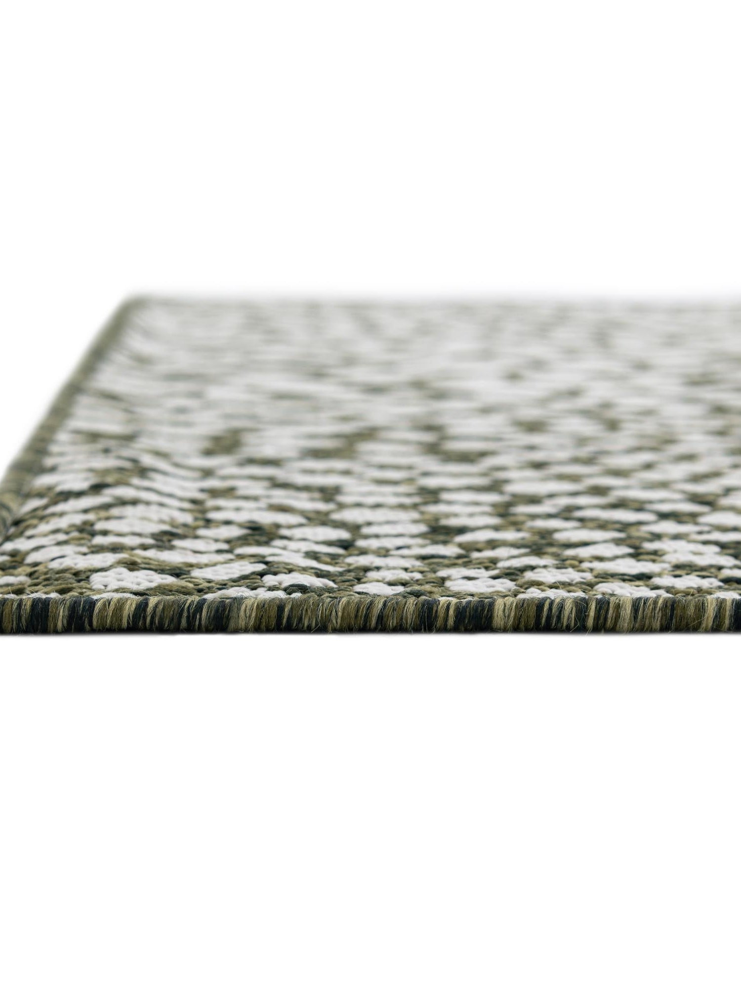 Green 13' 1 x 13' 1 Jill Zarin Outdoor Square Area Rug Weather Resistant for Patio, Deck, Terrace, Balcony, Porch Durable 100% Polypropylene Carpet for Outside for Sale at Rug Engine