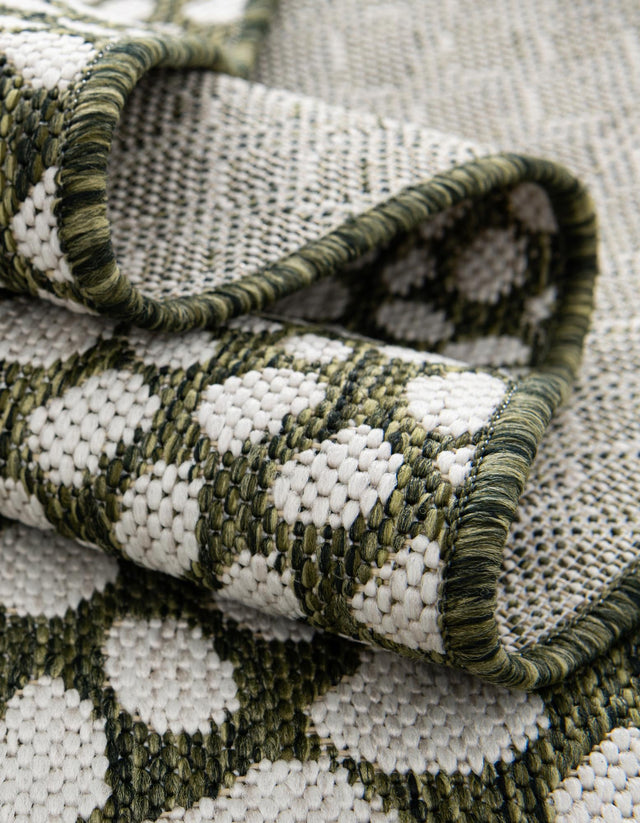 Green 10' 8 x 10' 8 Jill Zarin Outdoor Square Area Rug Weather Resistant for Patio, Deck, Terrace, Balcony, Porch Durable 100% Polypropylene Carpet for Outside for Sale at Rug Engine