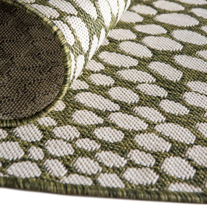 Green 13' 1 x 13' 1 Jill Zarin Outdoor Round Area Rug Weather Resistant for Patio, Deck, Terrace, Balcony, Porch Durable 100% Polypropylene Carpet for Outside for Sale at Rug Engine