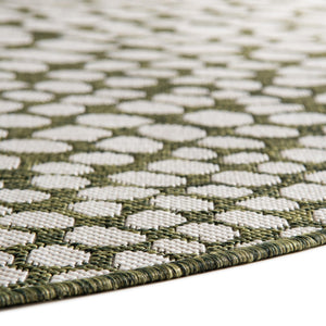 Green 13' 1 x 13' 1 Jill Zarin Outdoor Round Area Rug Weather Resistant for Patio, Deck, Terrace, Balcony, Porch Durable 100% Polypropylene Carpet for Outside for Sale at Rug Engine
