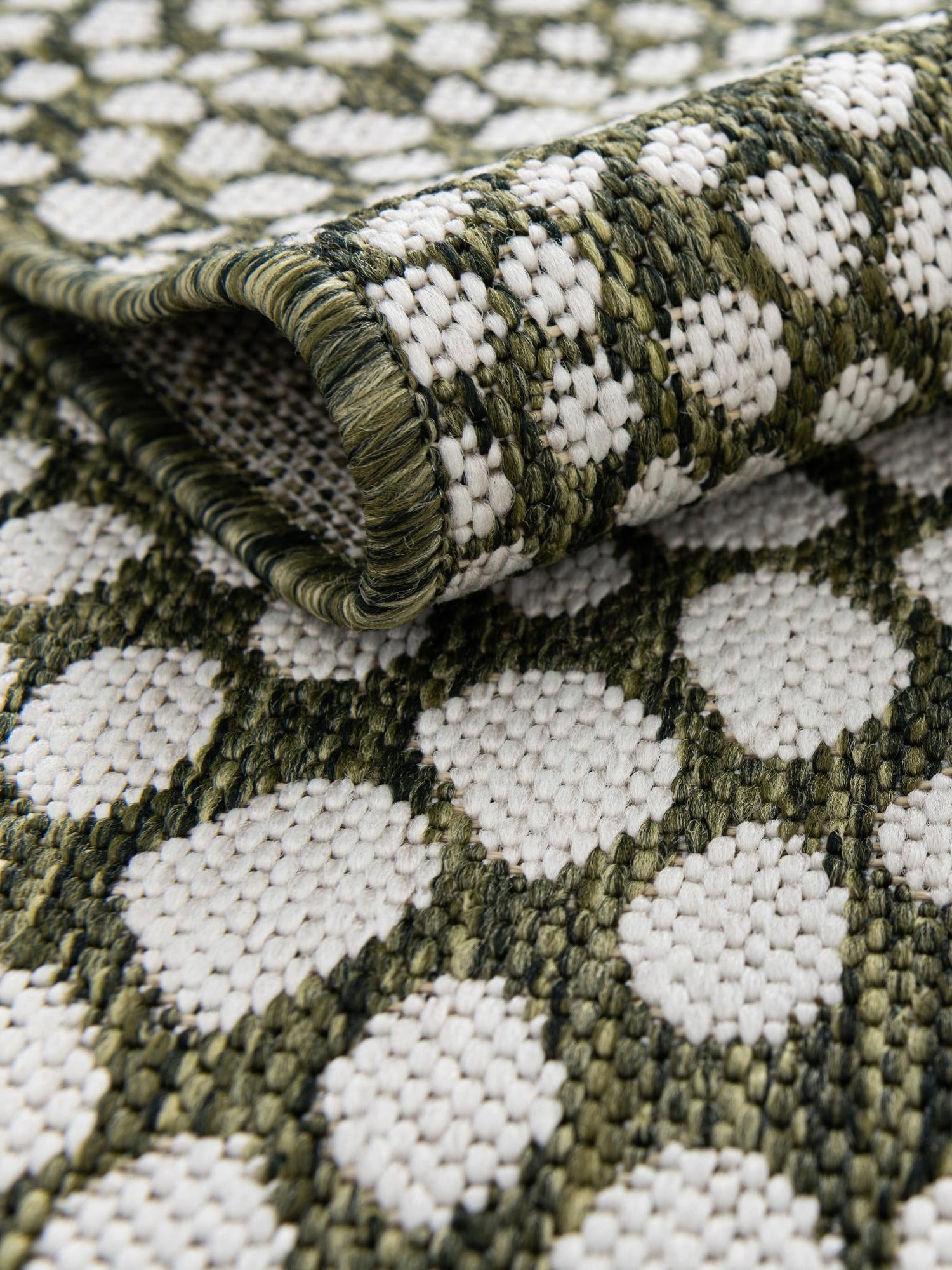 Green 6' 1 x 9' Jill Zarin Outdoor Rectangle Area Rug Weather Resistant for Patio, Deck, Terrace, Balcony, Porch Durable 100% Polypropylene Carpet for Outside for Sale at Rug Engine