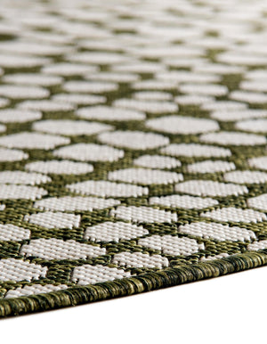 Green 7' 10 x 10' Jill Zarin Outdoor Oval Area Rug Weather Resistant for Patio, Deck, Terrace, Balcony, Porch Durable 100% Polypropylene Carpet for Outside for Sale at Rug Engine